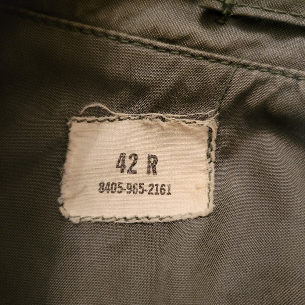 Vintage Vietnam Era US Military Army Green Quarpel Trench Raincoat 42R Gorpcore - Picture 2 of 13